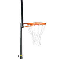 Tabela de basquete infantil juvenil móvel com poste, quadro de acrílico e aro Velden