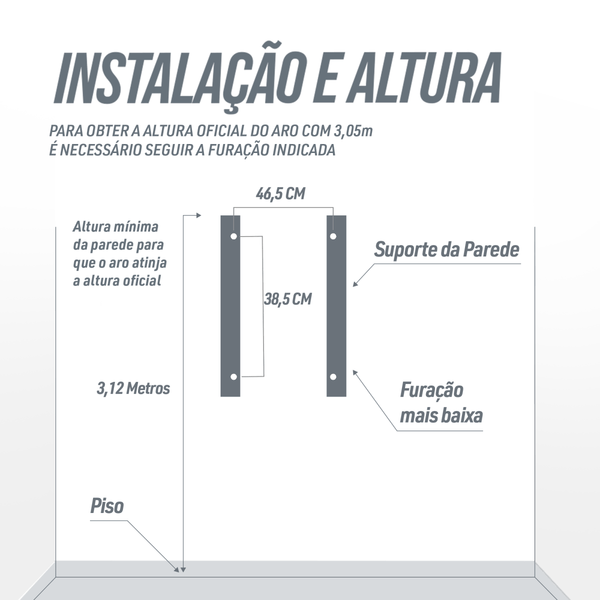 Tabela de basquete de parede quadro transparente de 120x80cm com aro e rede Velden