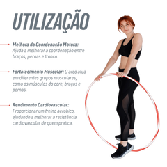 Arco de ginástica rítmica bambolê em espiral 75cm de diâmetro Gracios - Azul e Amarelo