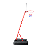 Tabela de basquete infantil móvel com poste, quadro plástico e aro Pista e Campo
