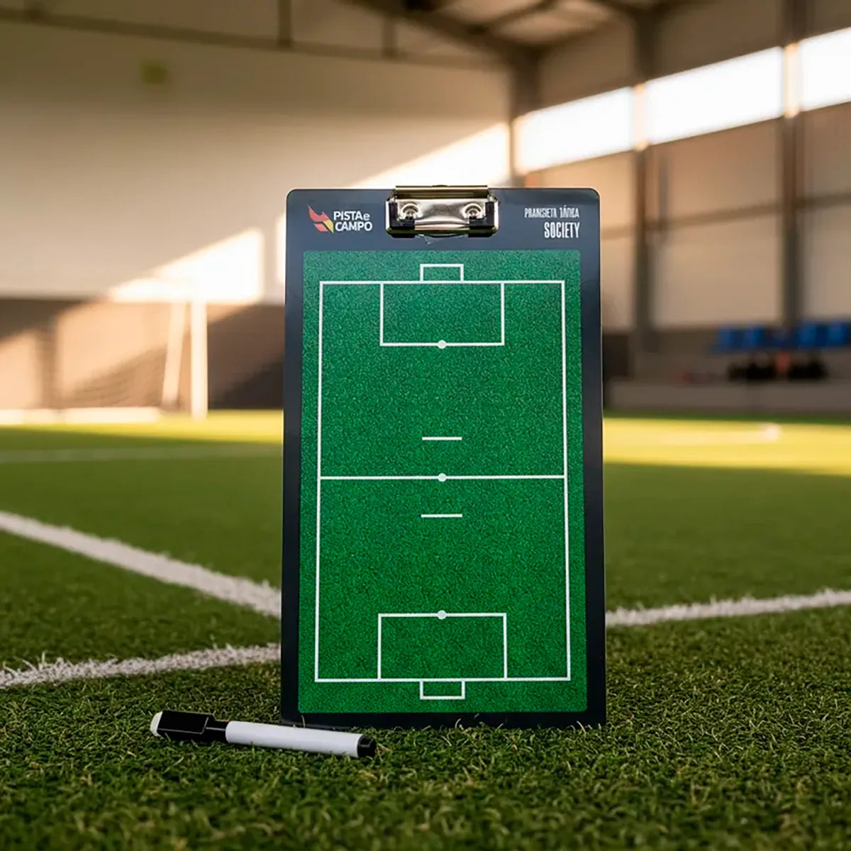 Prancheta tática magnética dupla face com caneta para treinamento de Futebol Society Pista e Campo