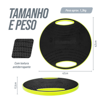 Disco de Equilíbrio Rígido Profissional com alças Envolst