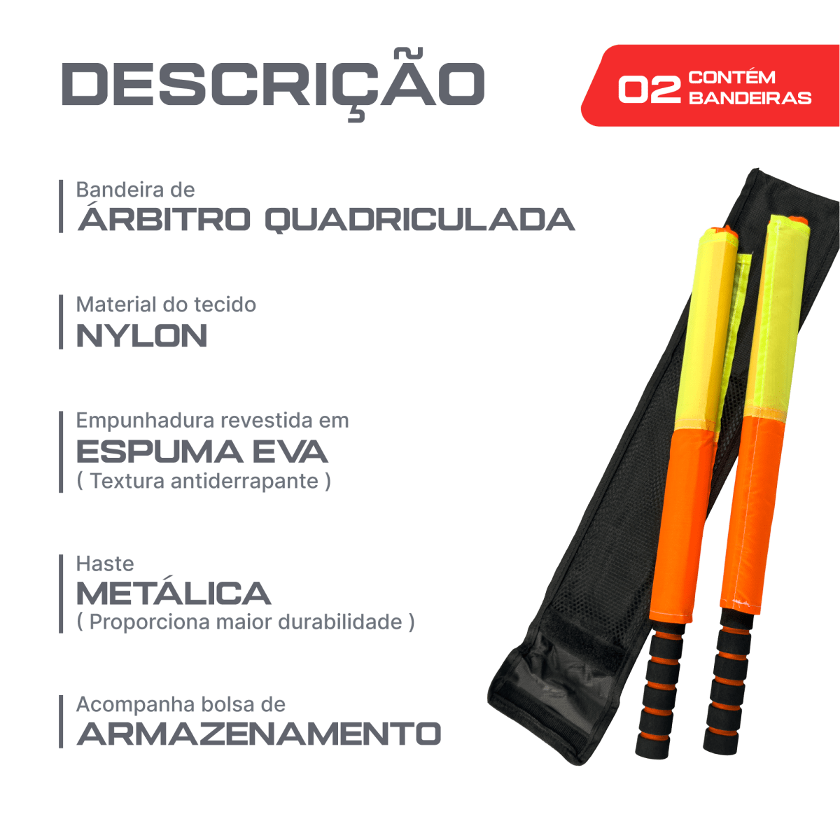 Bandeira de árbitro 4 gomos Velden