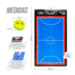 Prancheta tática magnética dupla face com caneta para treinamento de Futsal Pista e Campo