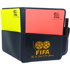 Cartões para árbitro de futebol - caderneta, marcadores de papel e par de cartões (vermelho e amarelo) Pista e Campo