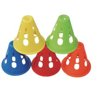 Cone de plástico 8cm vazado pequeno para manobras Pista e Campo - cnj com 10 und
