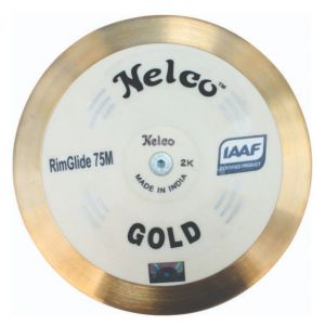 Disco de atletismo de bronze e ABS 1,00kg avançado Nelco Gold - Certificado WA-IAAF