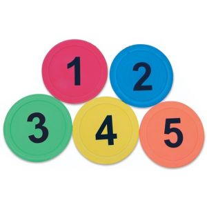Números de borracha Pista e Campo - cnj com 5 und (1 a 5)