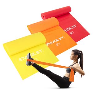 Faixa elástica para exercícios 120 x 15 cm Vollo - kit com 3 und (leve, médio e forte) preview site