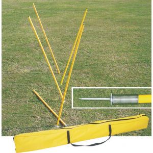 Baliza (slalom) com estaca reclinável de aço Pista e Campo - cnj com 12 und (com bolsa)