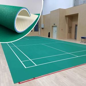 Piso completo oficial certificado de badminton Pista e Campo