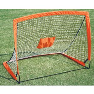 Mini-trave de futebol pop-up de fibra de vidro e rede de nylon média (122x94x94cm) Pista e Campo