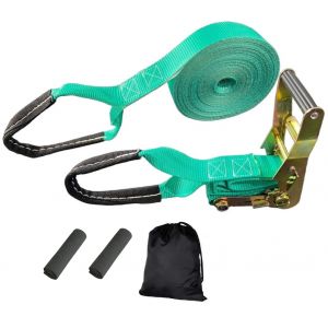 Slackline 50mm com bolsa e protetores de árvore Pista e Campo