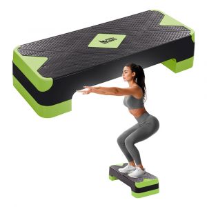 Step aeróbico regulável preto e laranja Pista e Campo preview