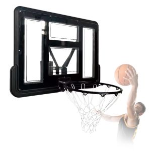 Tabela de basquete adulto móvel com poste, tabela de acrílico e aro modelo premium Pista e Campo capa