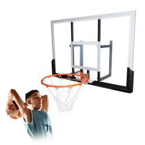 Tabela de basquete adulto móvel com poste, tabela de acrílico e aro modelo premium Pista e Campo capa