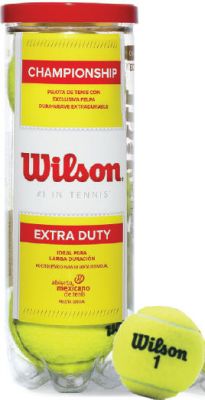 Bolinha e bola de tênis de campo Championship Extra Duty Wilson tubo com  und