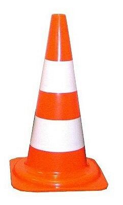 Cone de sinalização de trânsito 50cm rígido Pista e Campo